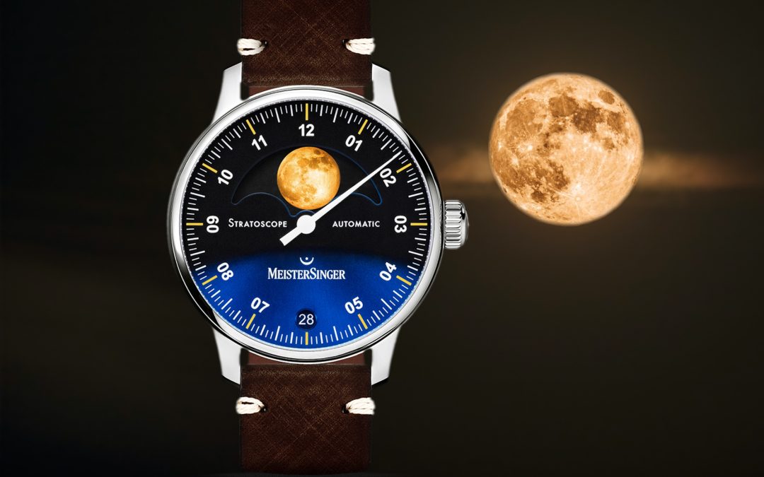 Neue Mondphase der MeisterSinger StratoscopeMeisterSinger Stratoscope Gold: La bella Luna