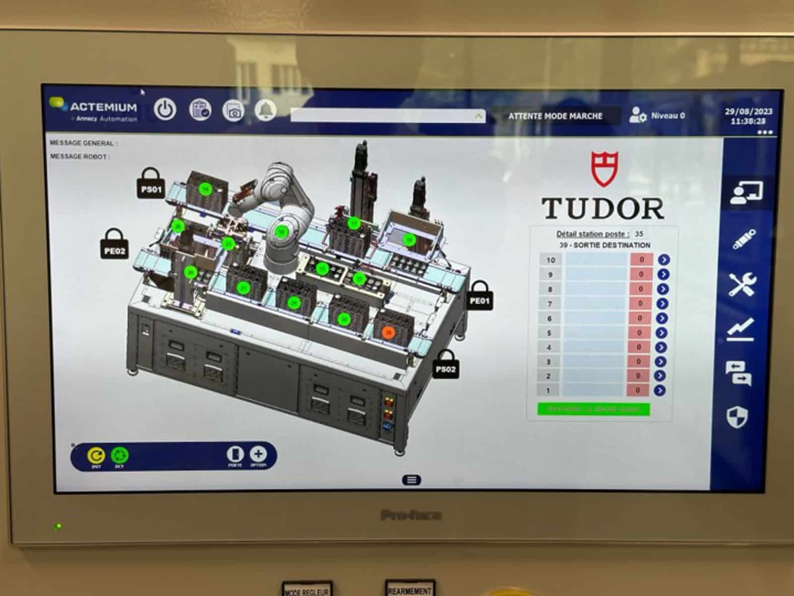 Tudor Manufaktur Le Locle Test-Etage - Verteilzentrum Monitor 