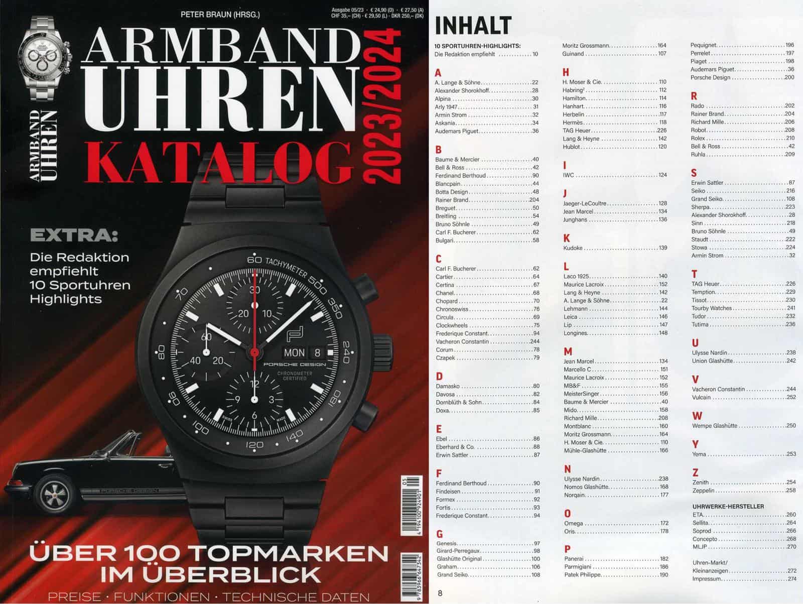 Armbanduhren Katalog 2023/2024 im Heel Verlag