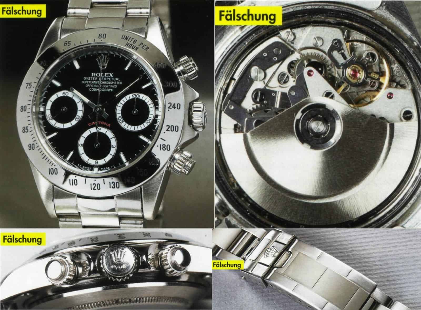 Plagiat Rolex Daytona Chronograph Ref 16520 mit modifiziertem Kaliber Valjoux 7750