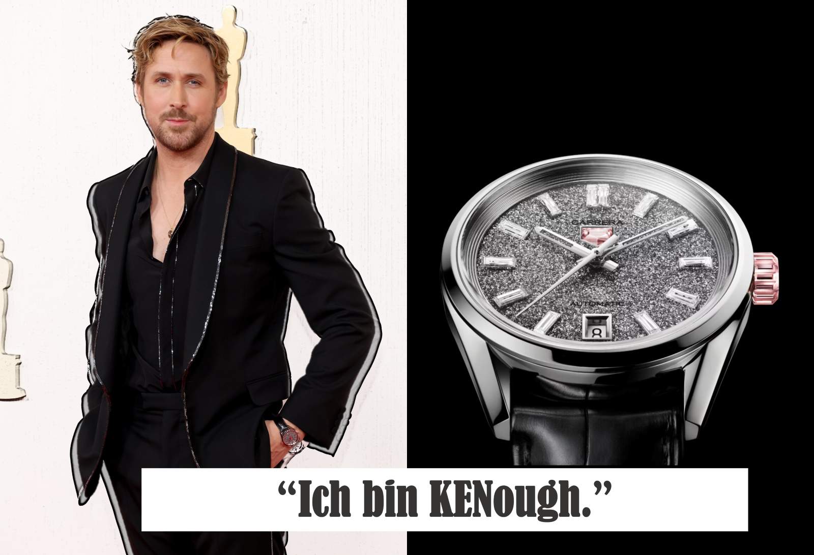 Ryan Gosling mit Tag Heuer’s Carrera Plasma Diamant D’Avant Garde