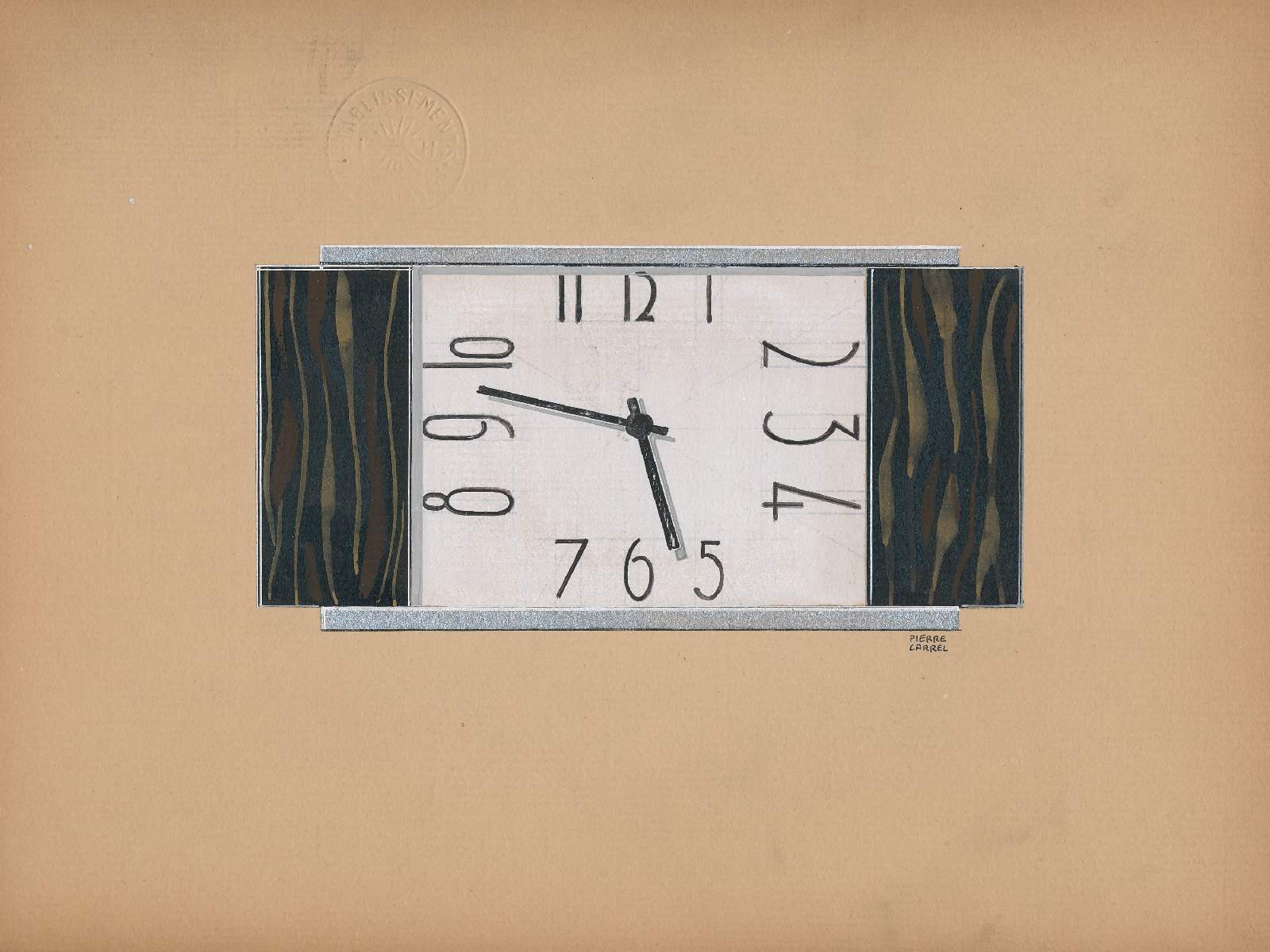 Bauhaus-Uhrendesign von Pierre Carrel für Hatot Paris, 1932