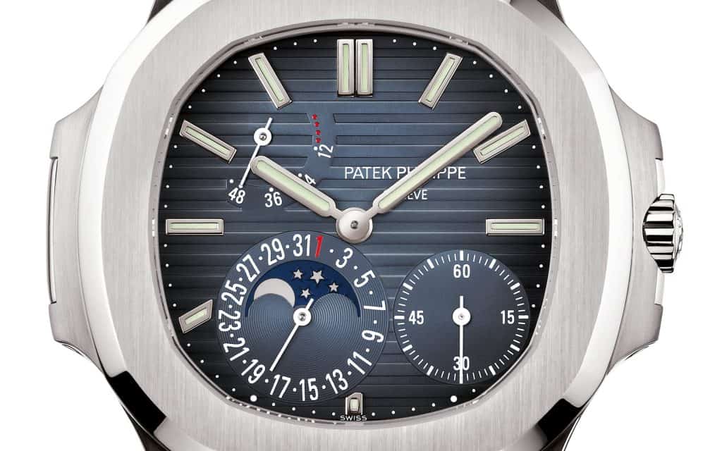 Uhrzeiger in Stabform der Patek Philippe Nautilus Mondphas 5712-1A001