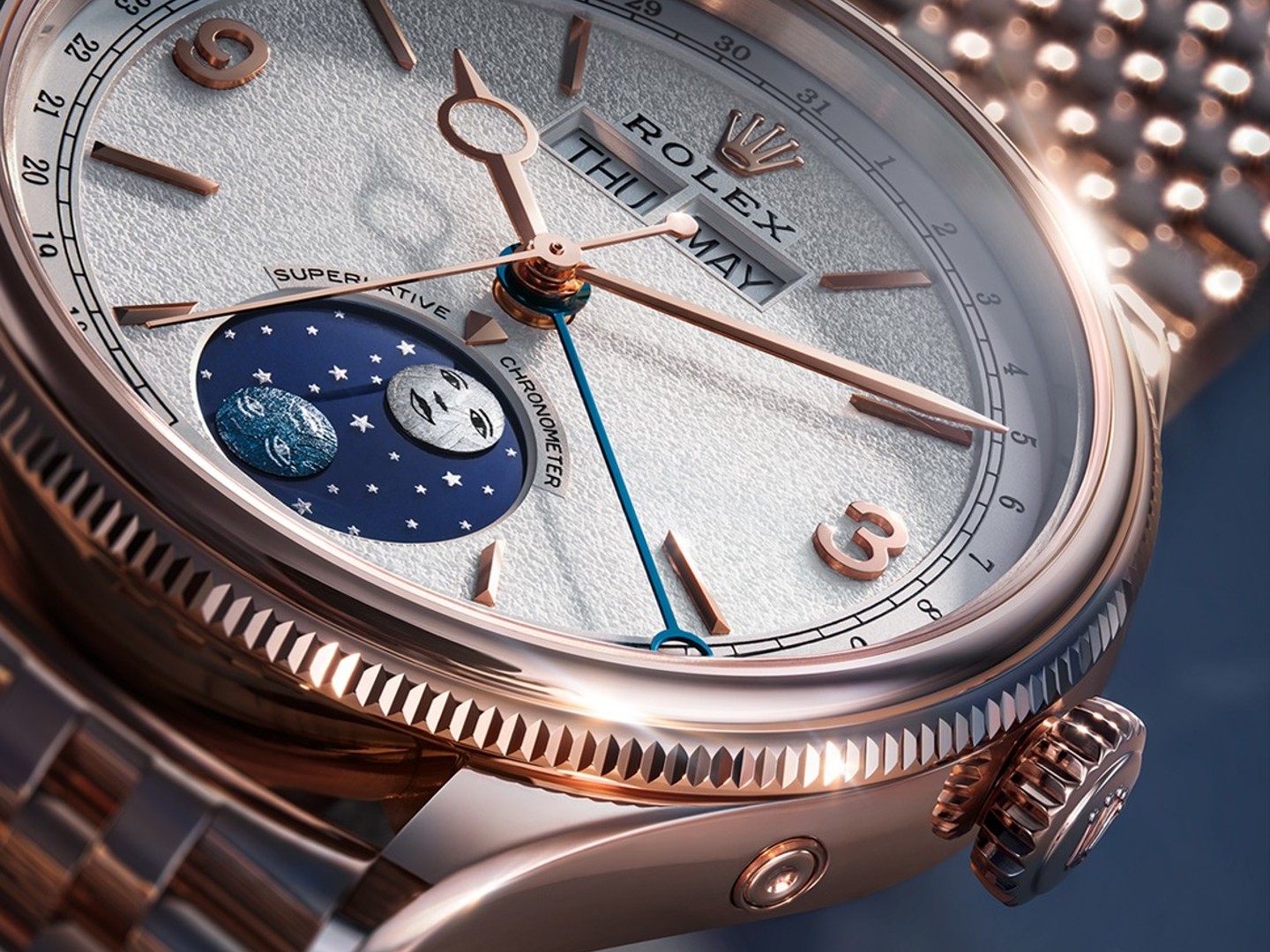 Rolex Perpetual Padellone 2026 Everose Detail Zifferblatt