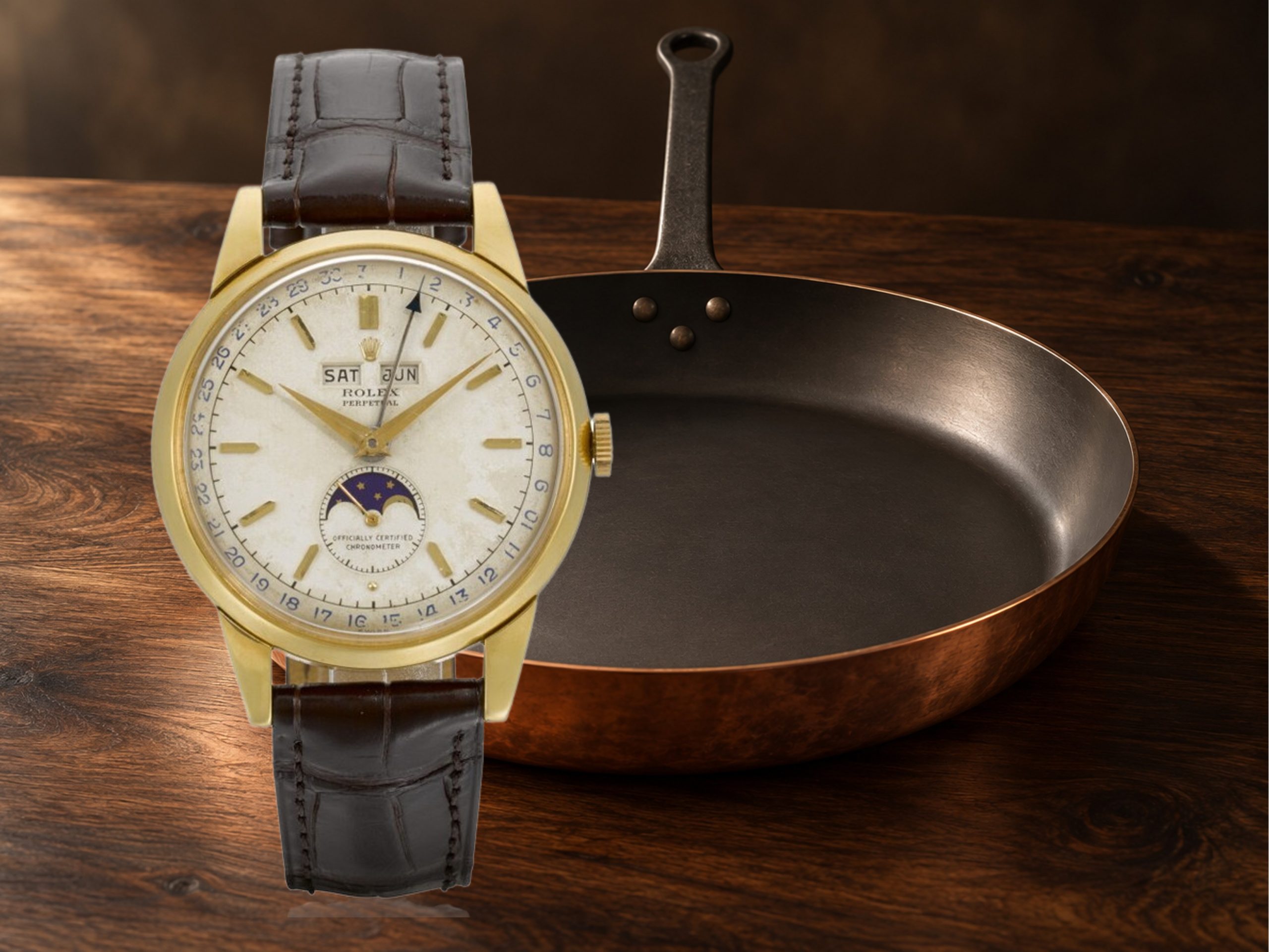 Rolex Perpetual Padellone Vintage Gold Ref 8171 (Foto Uhr Sotheby's)